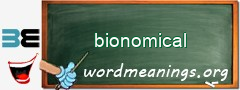 WordMeaning blackboard for bionomical